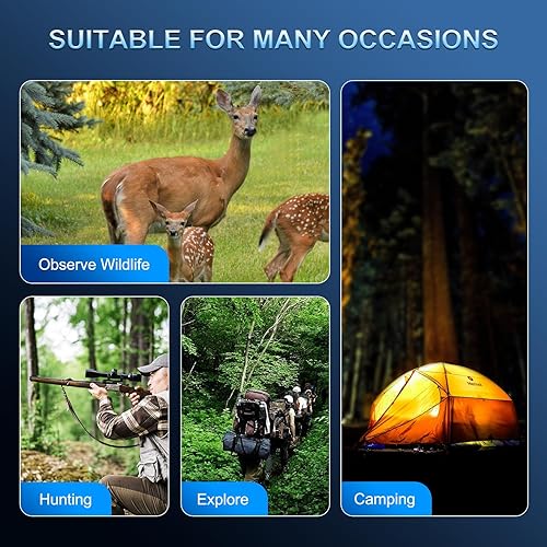 Miniatura 7 de Gafas de Visión Nocturna, Binoculares de Visión Nocturna Real 4K, IR Enfocable Potente Integrado, Batería Recargable de 6000mAh, Pantalla Super