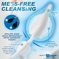 Vista 3 de Cleanstream Catéter de enema anal de silicona de doble bombilla, limpieza de colon sin ensuciar, 17.5 pulgadas, fácil de usar