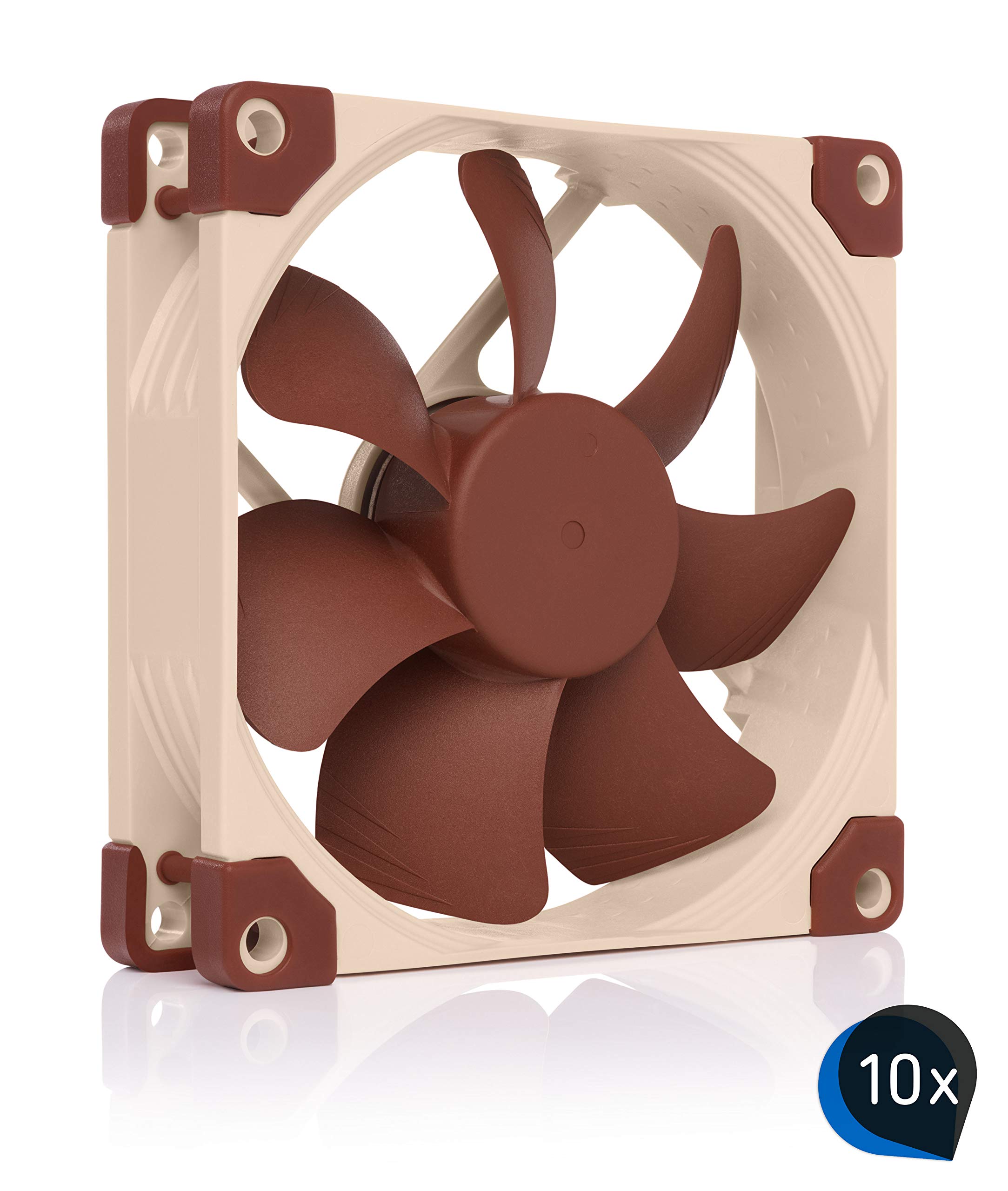 Noctua Paquet : 10x NF-A9 PWM, Ventilateur Silencieux Haut de Gamme, 4 Broches (92 mm, Marron)