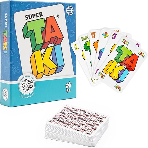 AMIGO Juego de cartas Super Taki para adultos y niños, caja azul