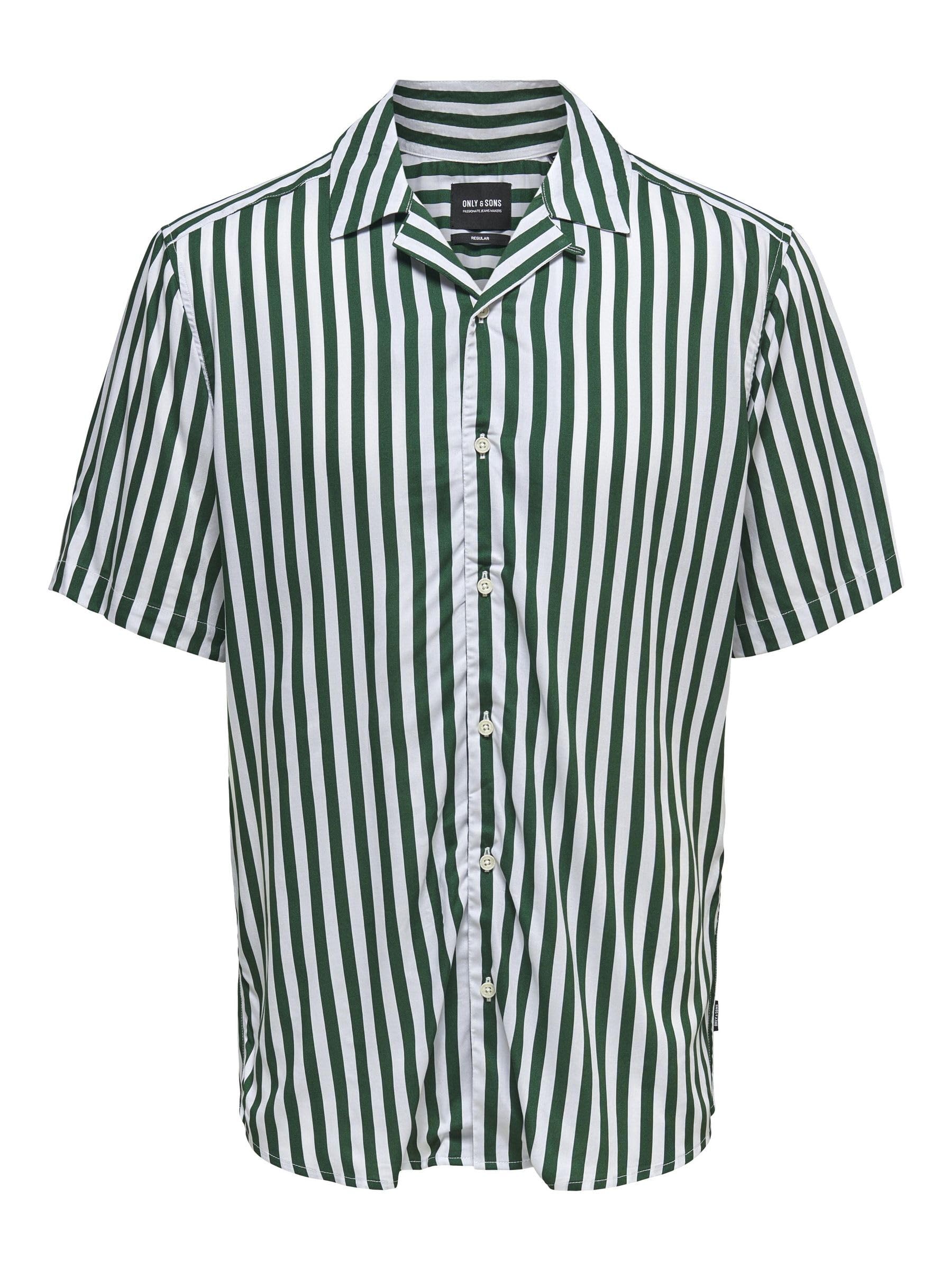 ONLY & SONS Men's Onswayne Life SS Viscose Shirt Noos Shirt, dunkelgrün, L