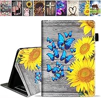 Vista 9 de Funda para tableta Yaxa Kindle Fire 7 (pantalla de 7 pulgadas, 12ª generación, versión 2022), funda de piel sintética de alta calidad