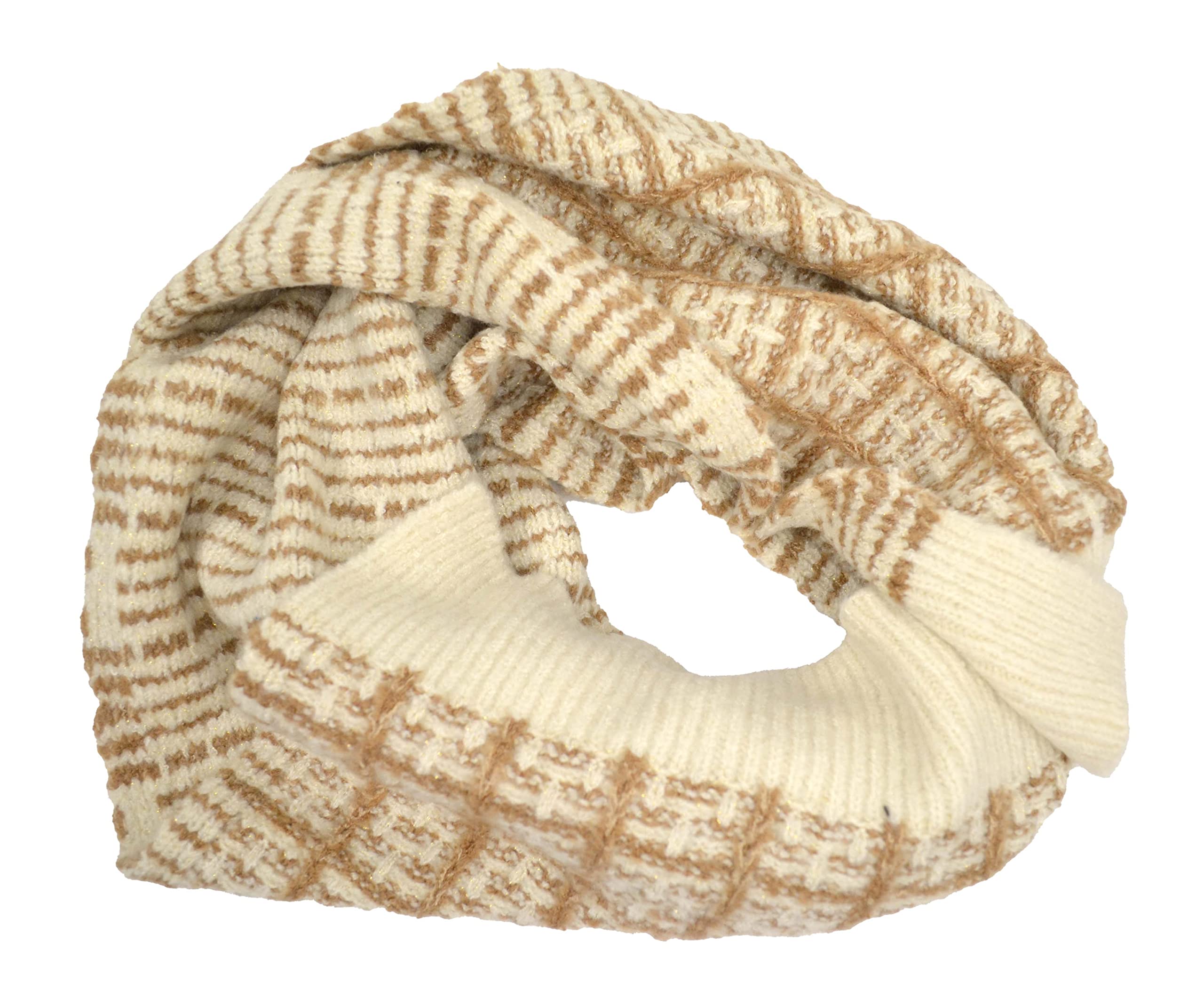 $ave On ProductSave On Products Designer INC Wrap Scarf Tweed Knit Muffler Scarf in Ivory Mixed colors, Ivory, One Size