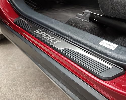 Miniatura 2 de GZBFTDH Protector de placa para umbral de puerta de automóvil, para Toyota Corolla 2015-2022, accesorios de acero con cubierta de plástico para