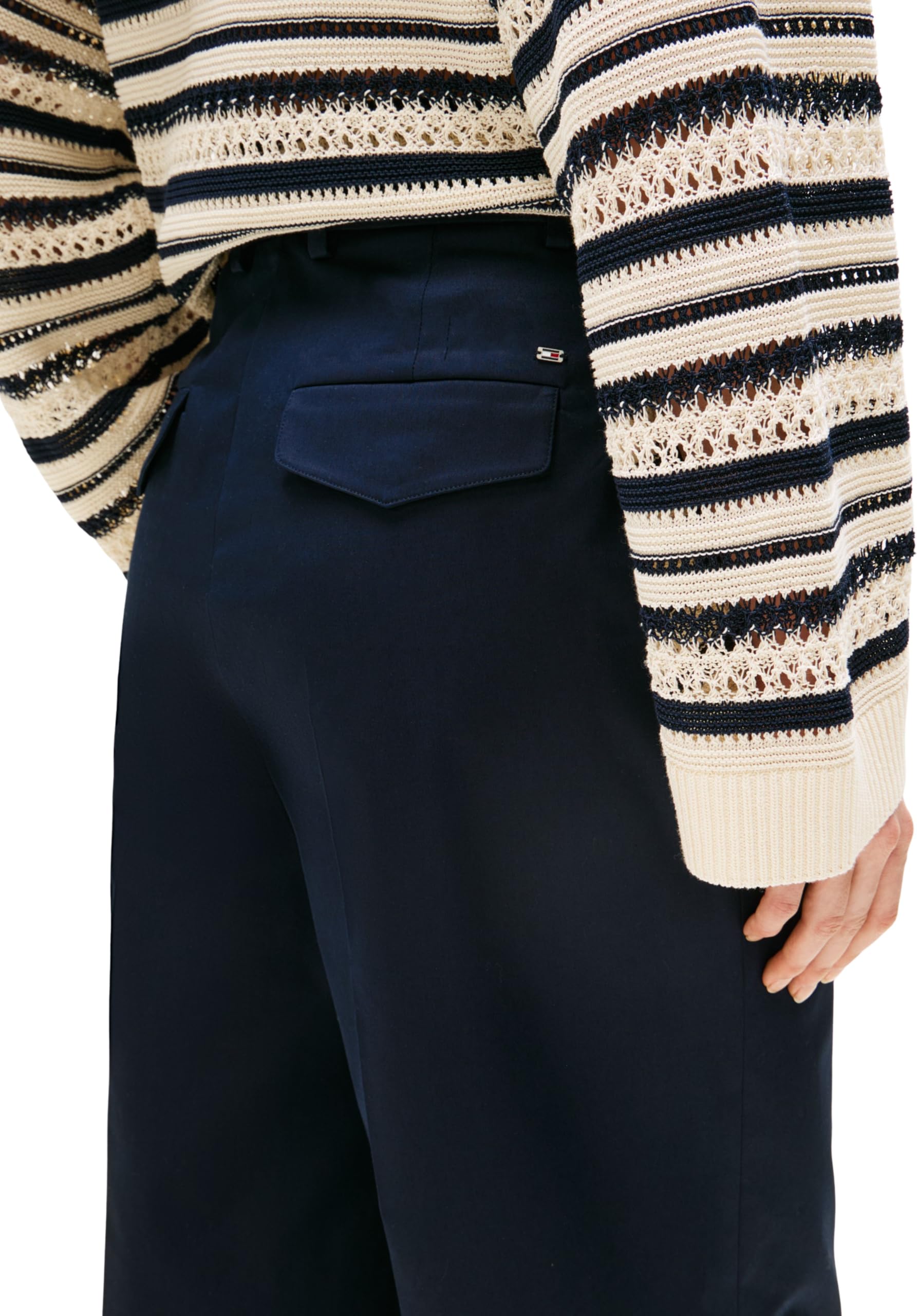 Tommy Hilfiger Pantalón Chino Mujer Cotton Ankle con Pierna Ancha