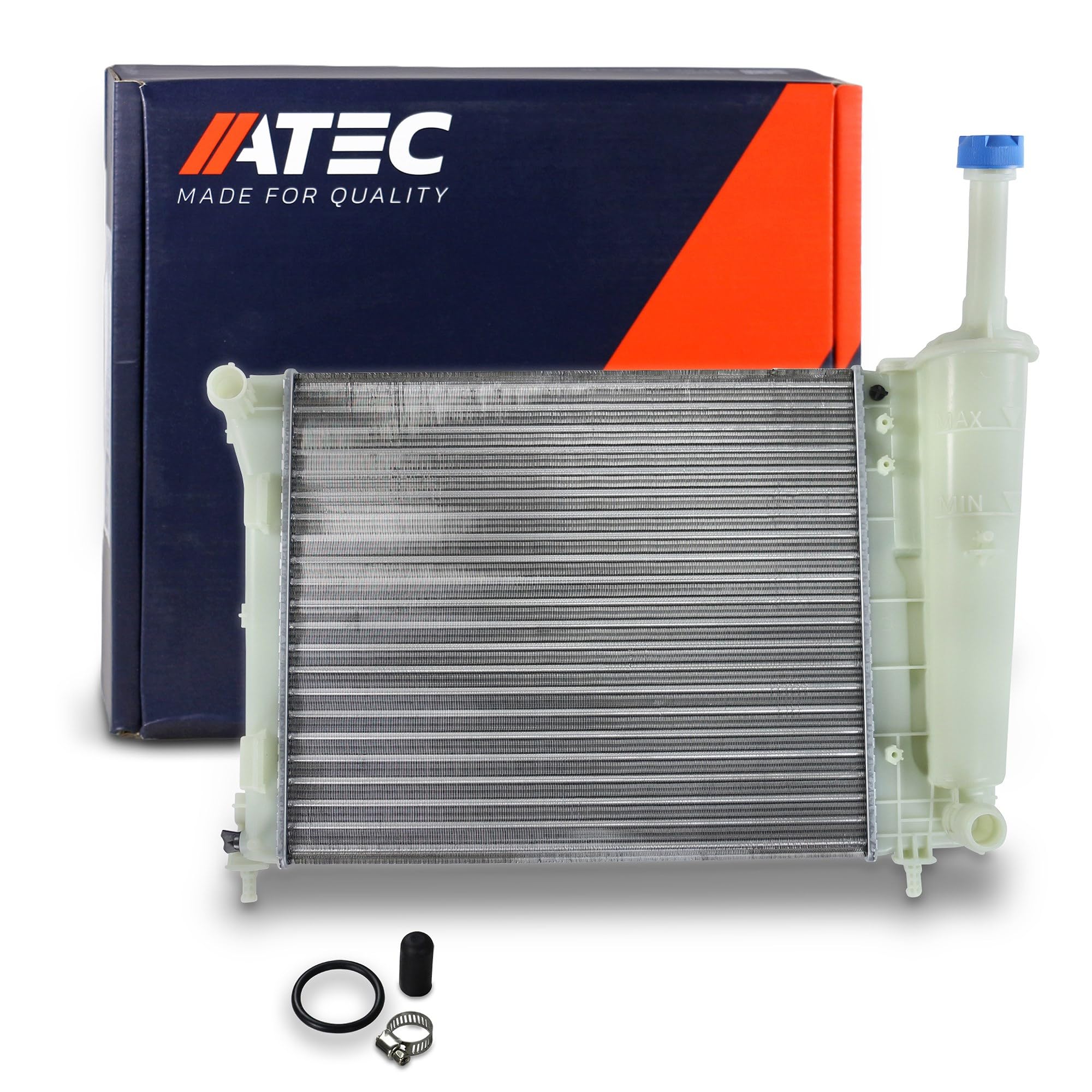 ATEC Germany 1x Radiatore acqua motore Compatibile con FIAT 500 (312_), 500 C (312_), PANDA (312_ 319_), PANDA VAN (312_ 519_), FORD KA (RU8)