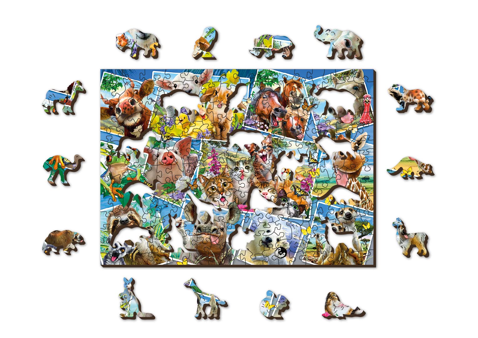 Puzzle En Bois De Noël 500 Pièces – Atelier Du Père Noël – Pièces Formes Festives – Cadeau Adulte – Fabriqué Dans L’UE