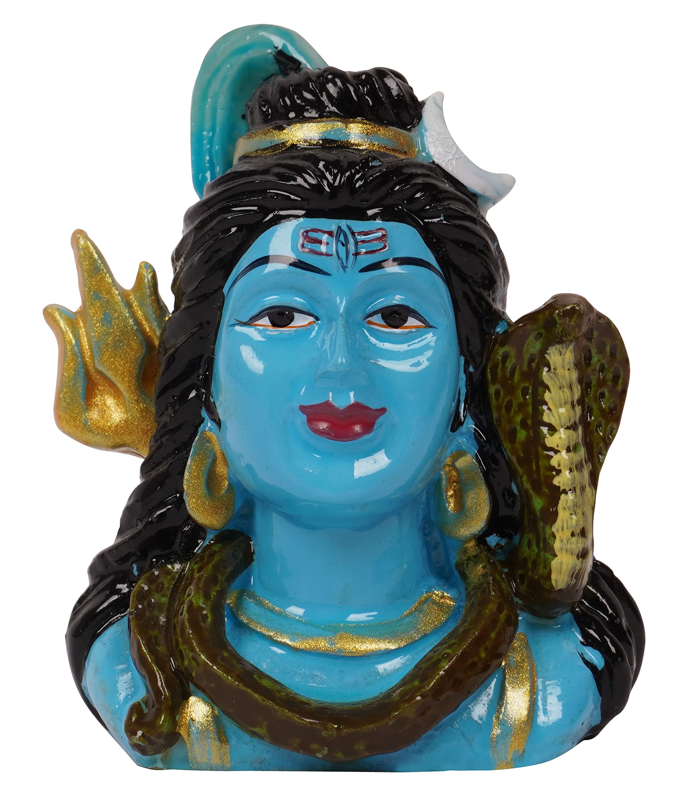 IBA Indianbeautifulart Hindu God Resin Lord Shiva Idol Modern Artwork Showpiece For Worship Purpose Hindu God Living Room Home Decor-FR — image 1