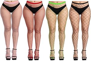 Curve-Hugging Fishnets: 4 Pairs of Alluring Thigh High Stockings for Plus Size