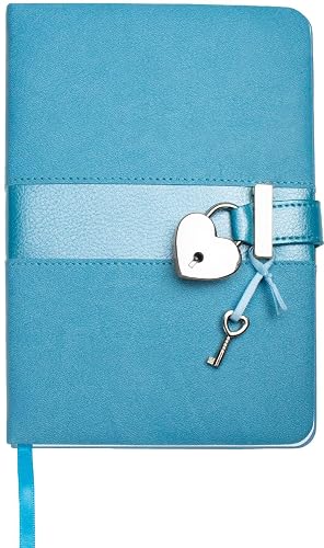 Trötsch Tagebuch "matt &amp; shiny" blau mit Lesebändchen: mit Schloss und Schlüssel