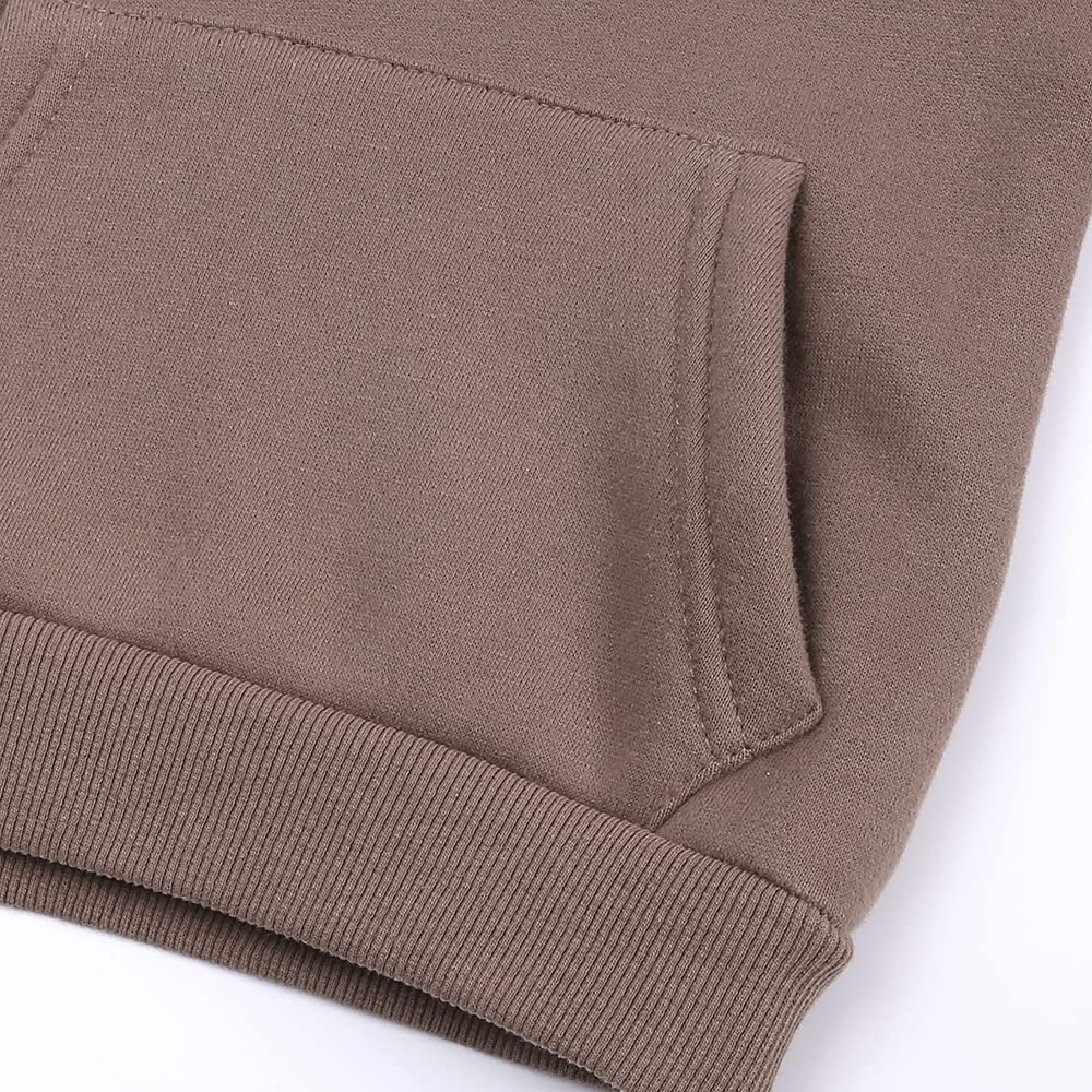 MYGBCPJS Youth - Set di 2 tute da jogging in pile con cappuccio + pantaloni della tuta, per ragazzi e ragazze, abbigliamento sportivo
