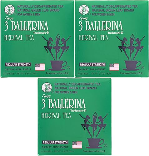 3 paquetes de 3 té de bailarina para hombres y mujeres 3 cajas de 30 bolsas de té