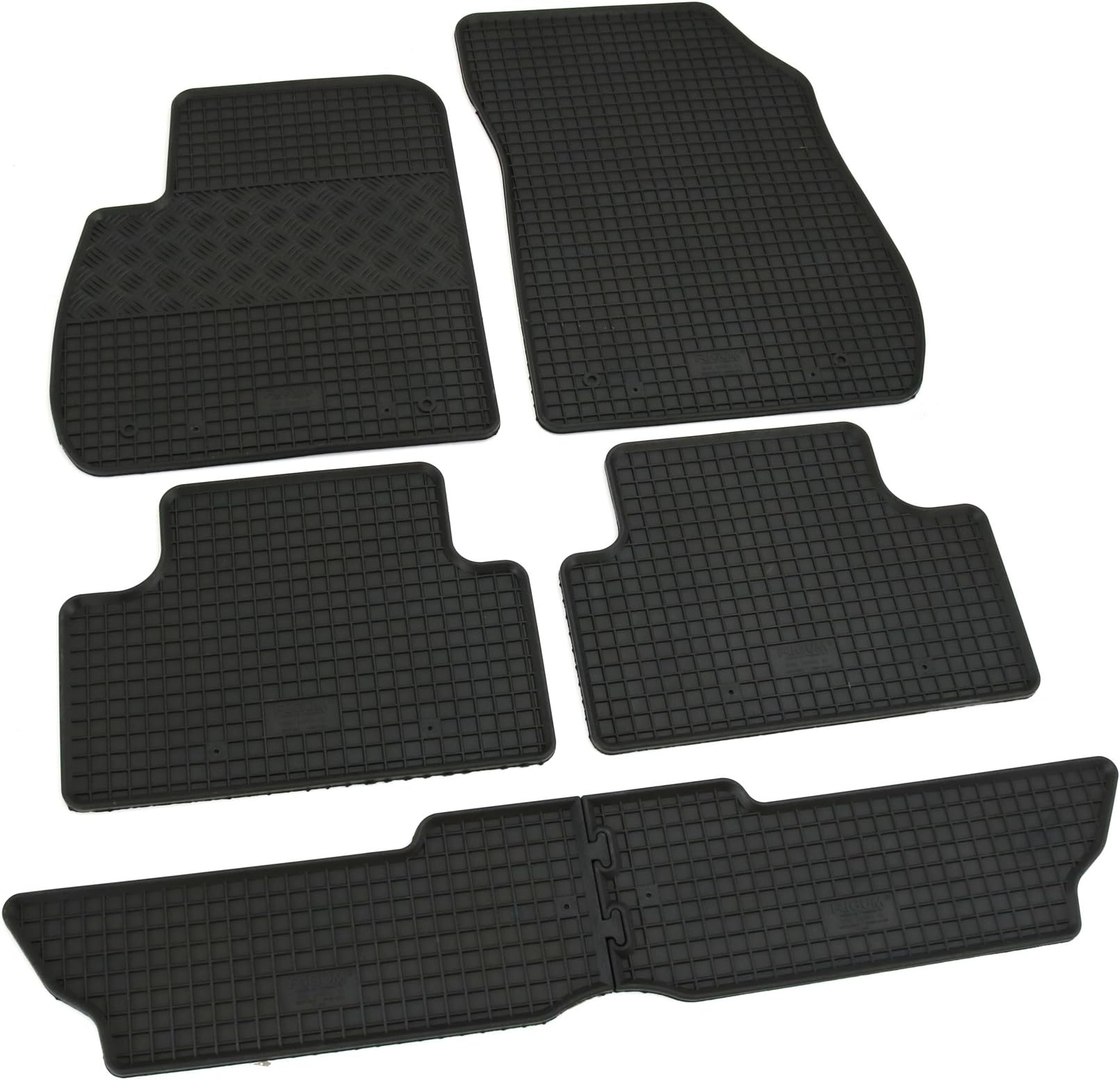 Gummi Fußmatten Set, 6teilig, Gummifußmatten Gummimatten Matten ...