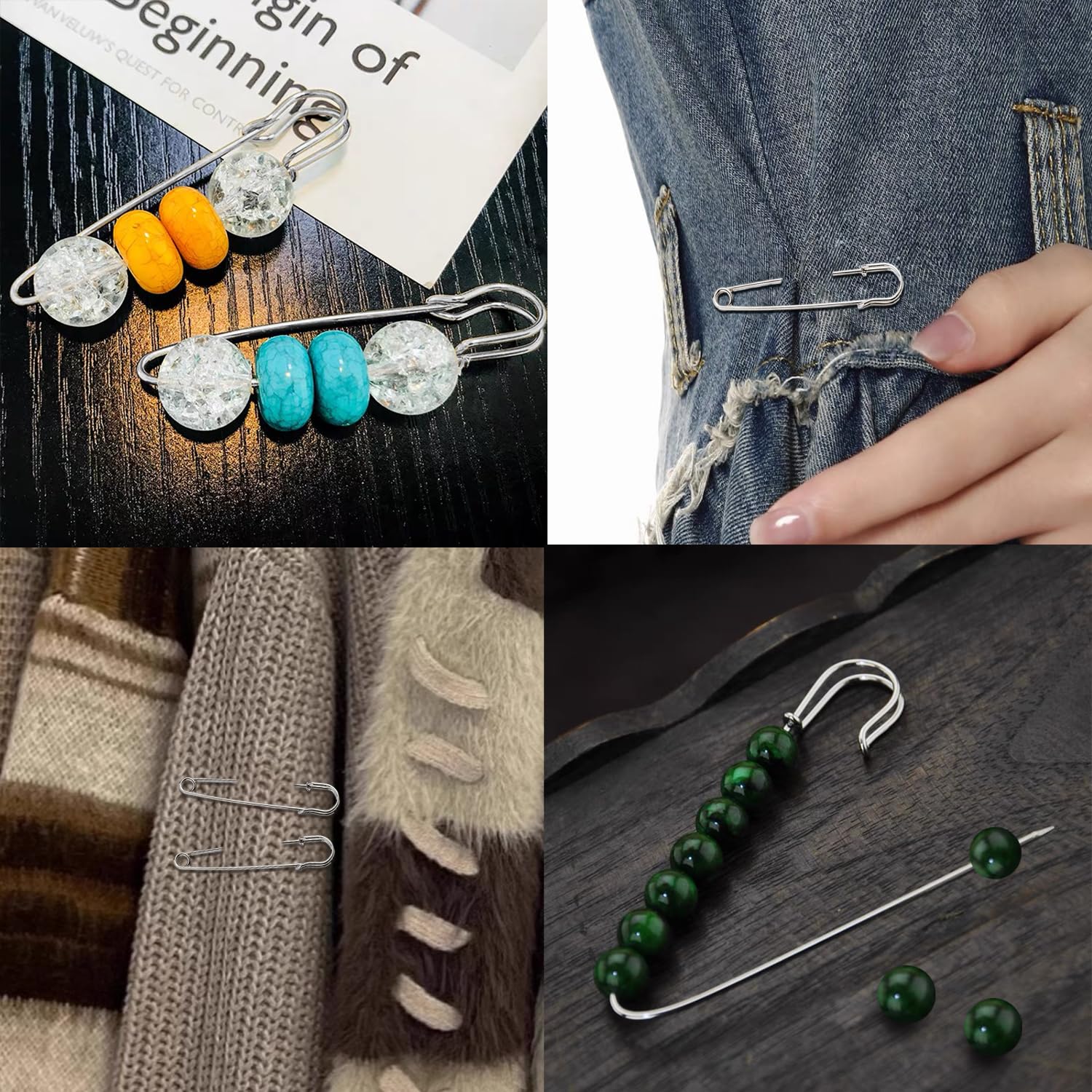 10 Spille Da Balia In Acciaio Inossidabile - Sicure E Resistenti Per Cucito E Craft