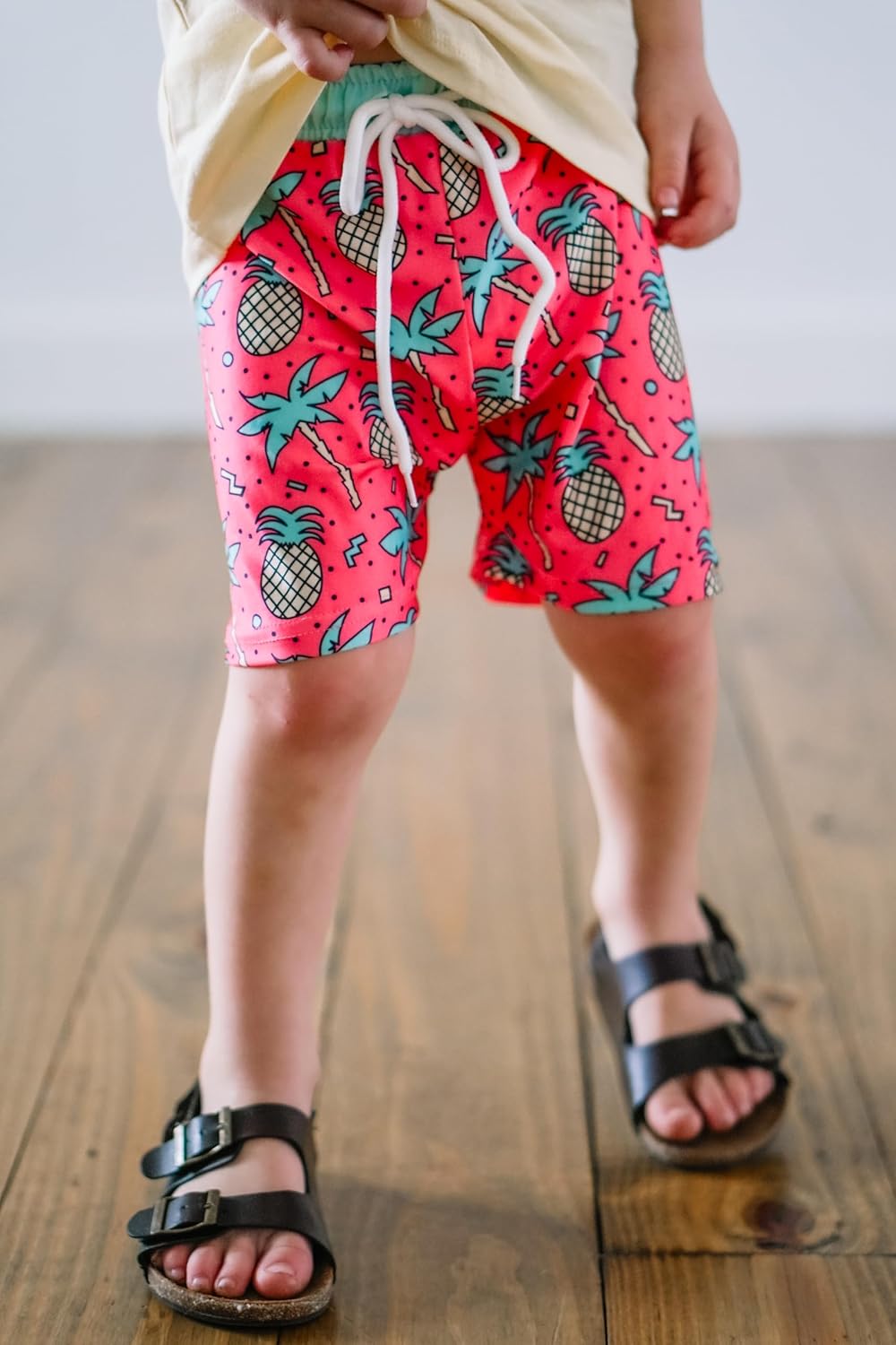 HIHA Toddler Baby Boy Swim Trunks Cartoon Pattern Hawaiian Beach Shorts Board Shorts Swimwear - Image 2