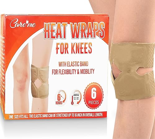 Care me Almohadillas térmicas desechables y portátiles para rodillas y articulaciones, alivio del dolor de artritis (6 parchespaquete) o mantener