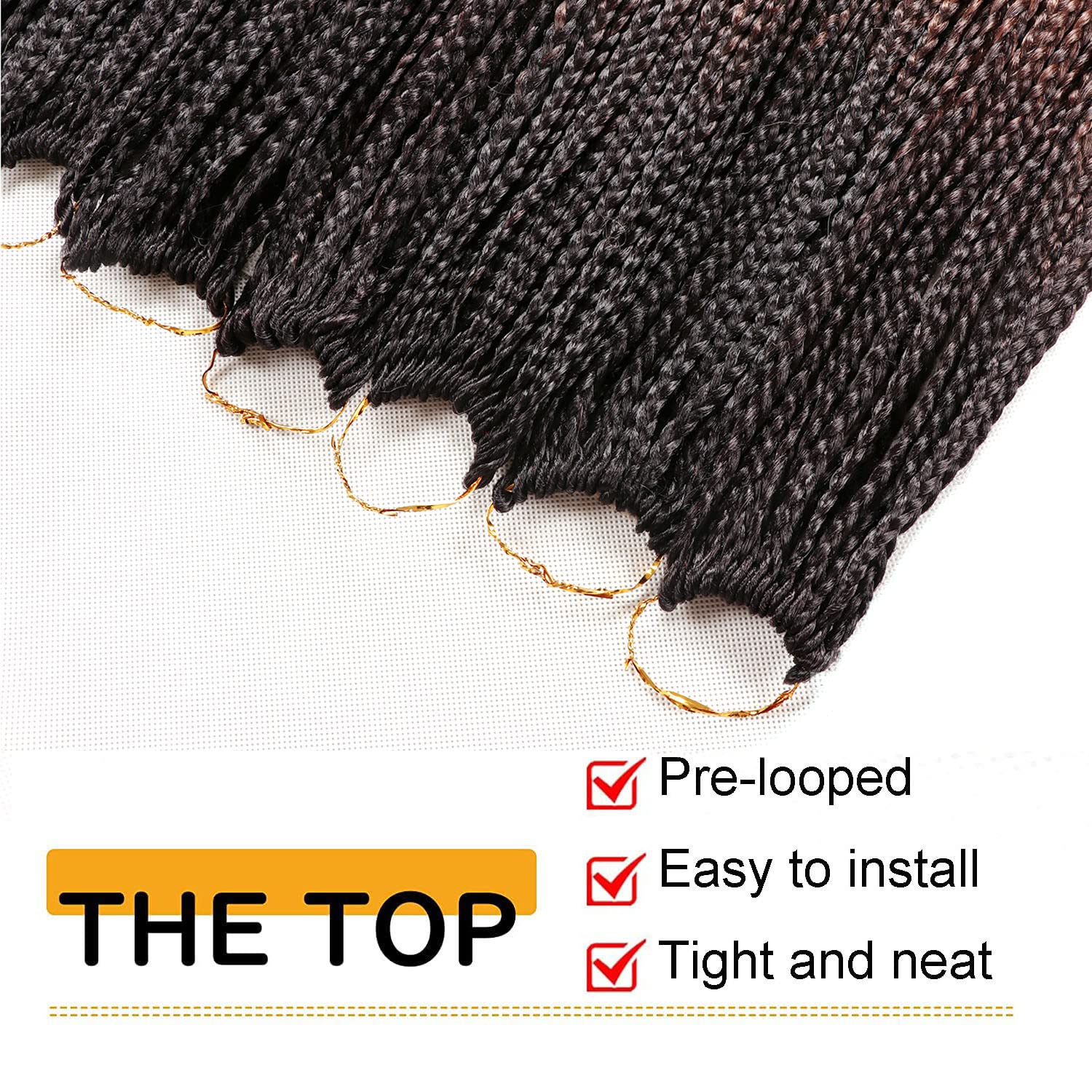 7 confezioni all'uncinetto Braids Meches extension capelli naturali per trecce africane parrucca nera parrucca donna naturale treccia africana donna (55,88 cm(confezione da 7), #1B-27-30)