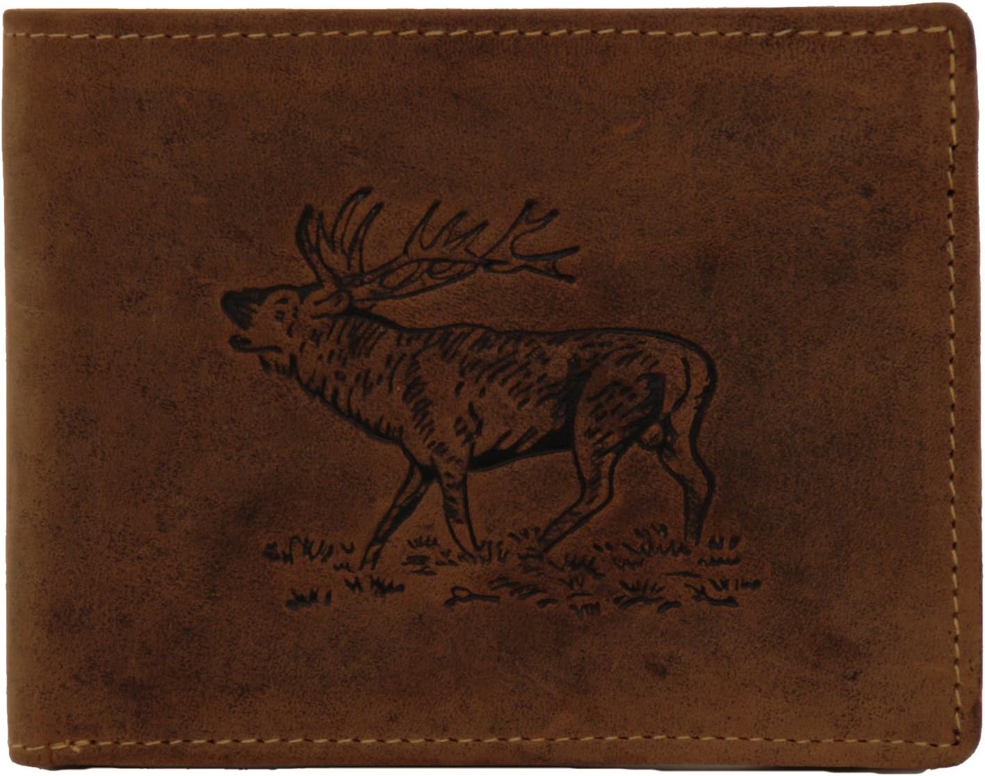 Greenburry by LefoxWallet 1 G705 STAG 25 Brown Horizontal for Hunting Lovers Cowhide Greenburry/Lefox