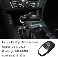 Vista 7 de Pomo de la palanca de cambios para Dodge Charger Accesorios 2015-2023 Challenger 2015-2023 2024 Durango 2016-2025 ABS Interior Inserción Decoración
