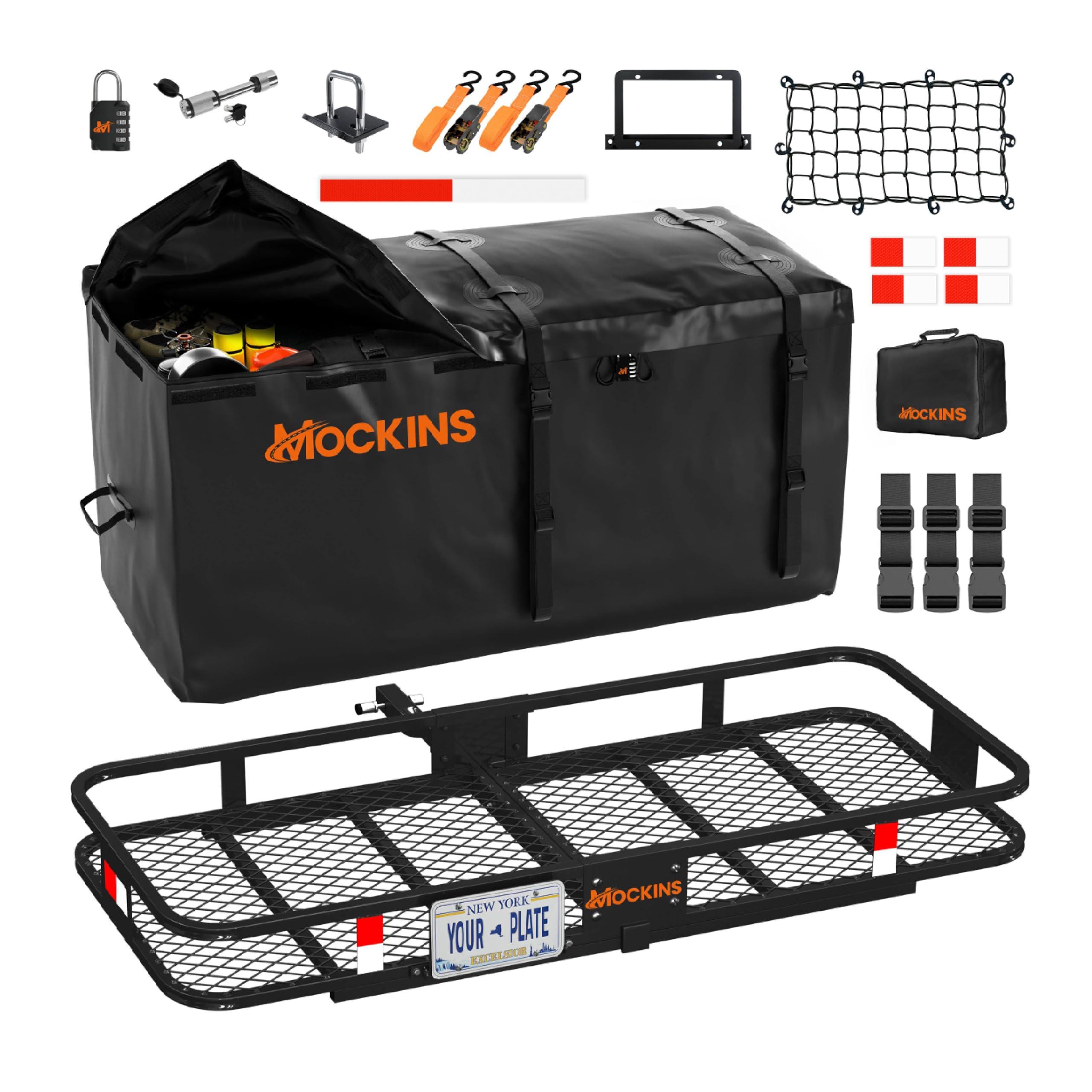 Mockins 60x24x6 Heavy Duty Trailer Hitch Cargo Carrier