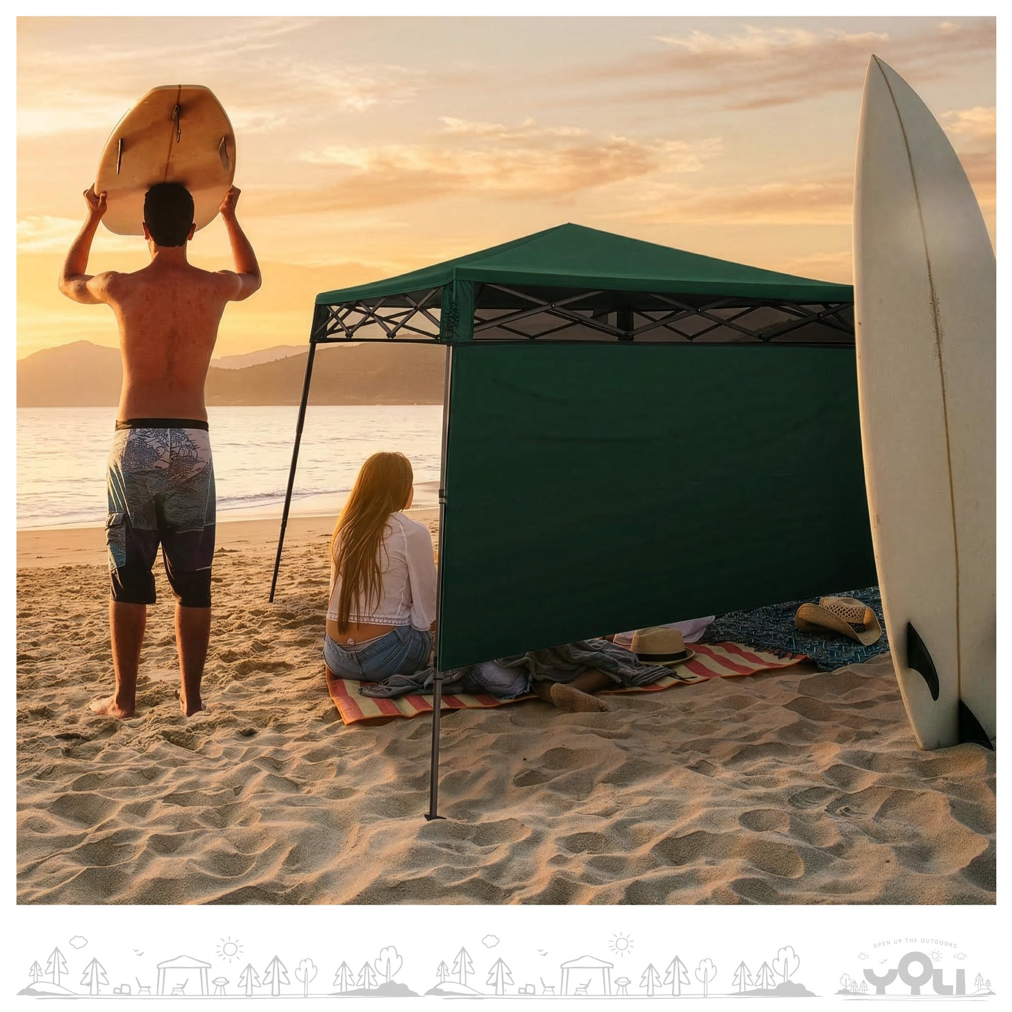 Amazon.com: YOLI Go!Shade 36 Instant Pop-Up Canopy, 7x7