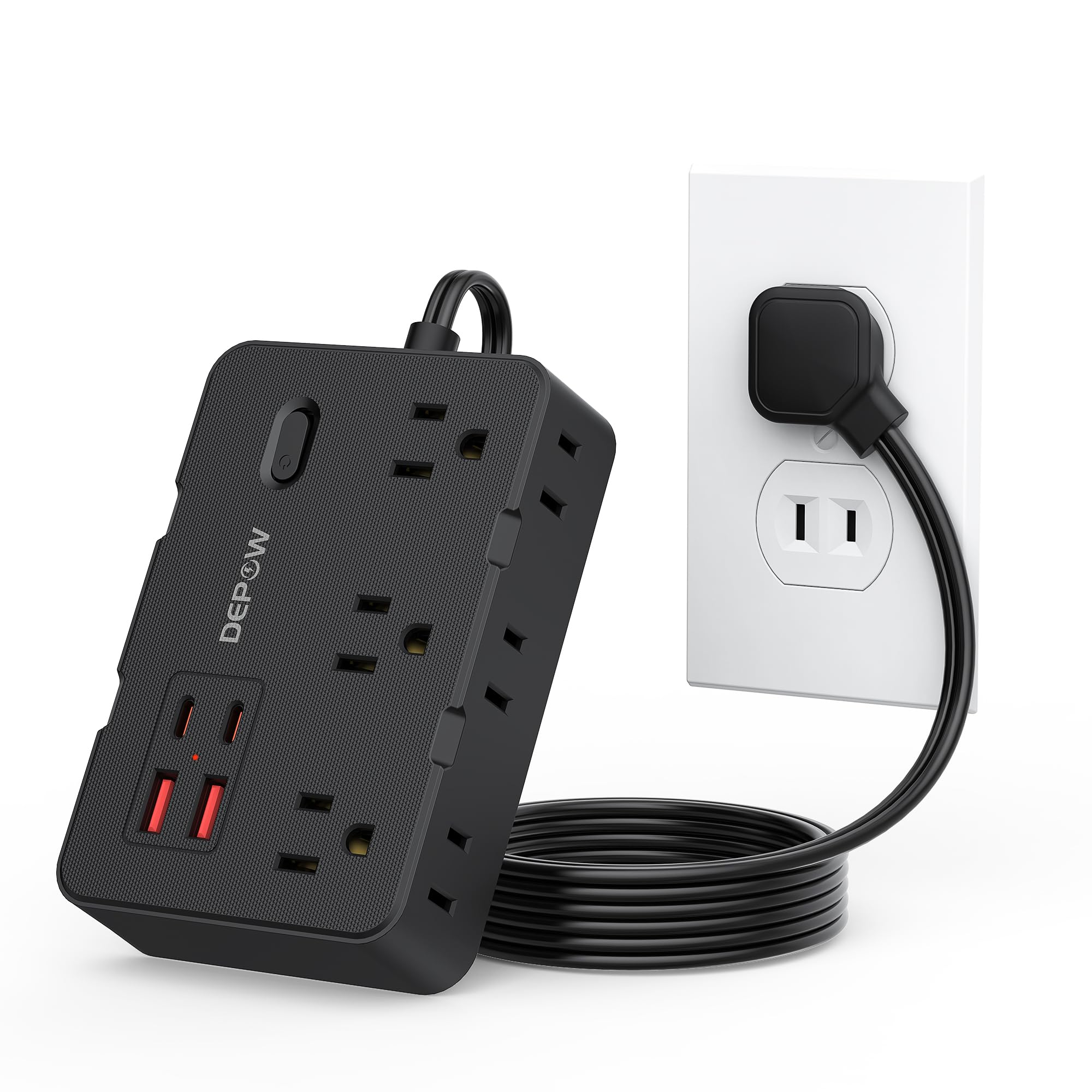 DEPOW 2 Prong to 3 Prong Power Strip