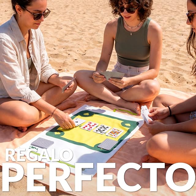 Foto 6 de 7 de Fisura - Juego de Mesa portátil póker. Juego de Viaje Enrollable para Playa, Viaje y escapadas. Juego…