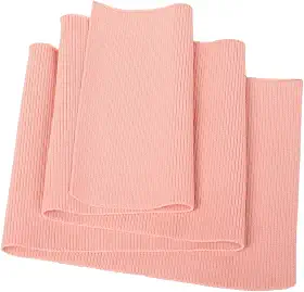 TinaKim Tecido canelado para decote, material para fazer jaquetas cinturas e punhos (rosa pele, 91 x 15 cm)