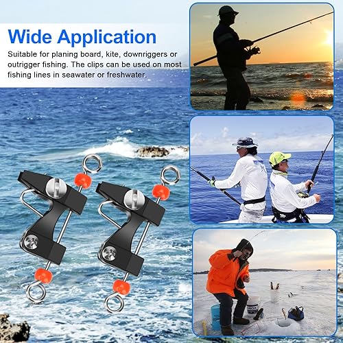 Miniatura 7 de TSV 4 clips de liberación Downrigger para trolling, clips para cepilladora offshore, pesas a presión para trollar, clip de línea de refuerzo