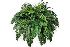 Lifelike 48-Inch Faux Boston Fern Bush: Captivating Outdoor Greenery