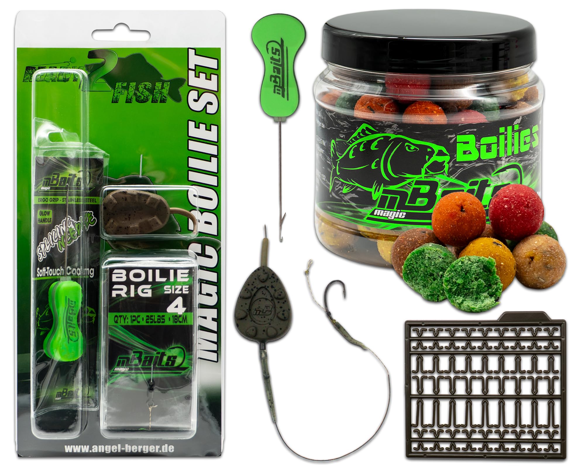 Angel-Berger Boiliesortiment Boilies und Karpfenzubehör Boiliemontage Magic Mix
