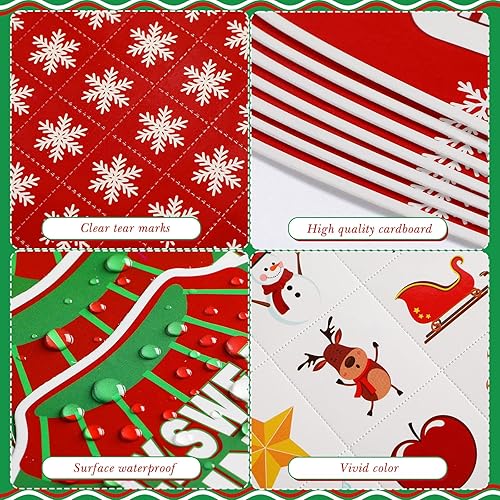 Miniatura 3 de Funrous Juego de bingo de Navidad, suéter feo para fiesta de Navidad, tarjeta de juego de bingo, suéter feo, tarjeta de papel de bingo para familias