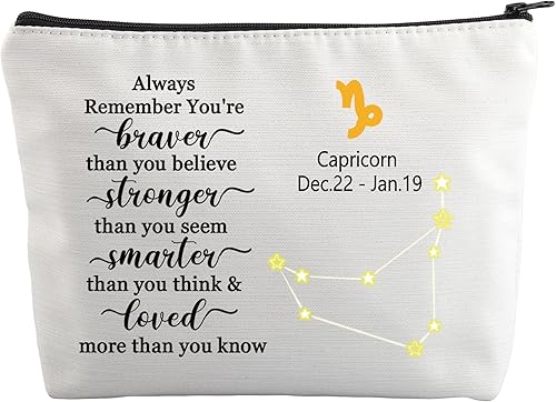 Miniatura 7 de FUSTMW Regalos de astrología, bolsa de maquillaje de constelación, signo del zodíaco, regalos de cumpleaños, bolsa de cosméticos, regalos de