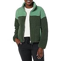 Amazon Essentials Giacca da Donna in Pile Sherpa con Cerniera e Collo Alto