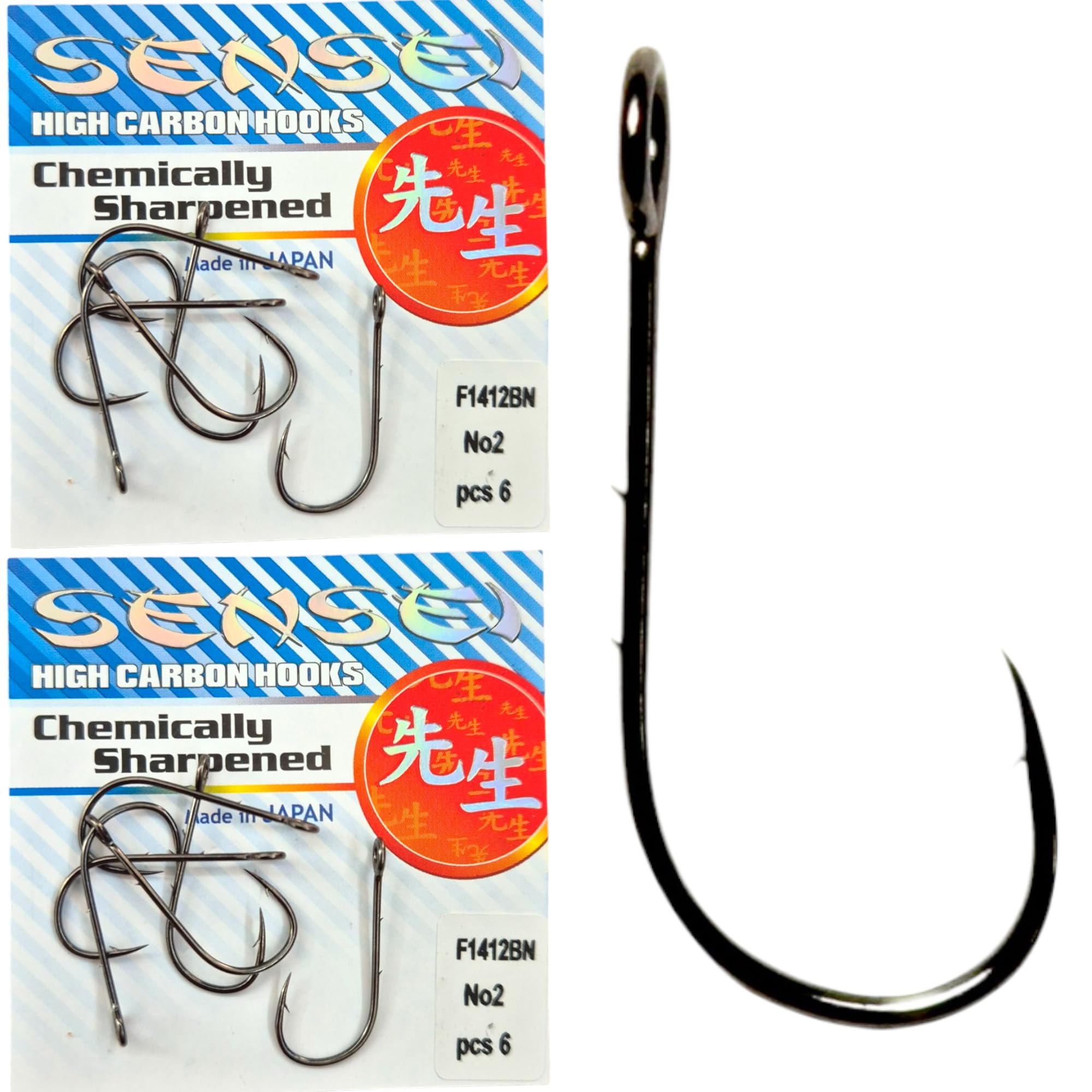 PRO FILSTAR 12 Piece Fishing Hook Set N2, Double Barb with Ring, Method Feeder, Carp Fishing Hooks, Carp Fishing Accessories