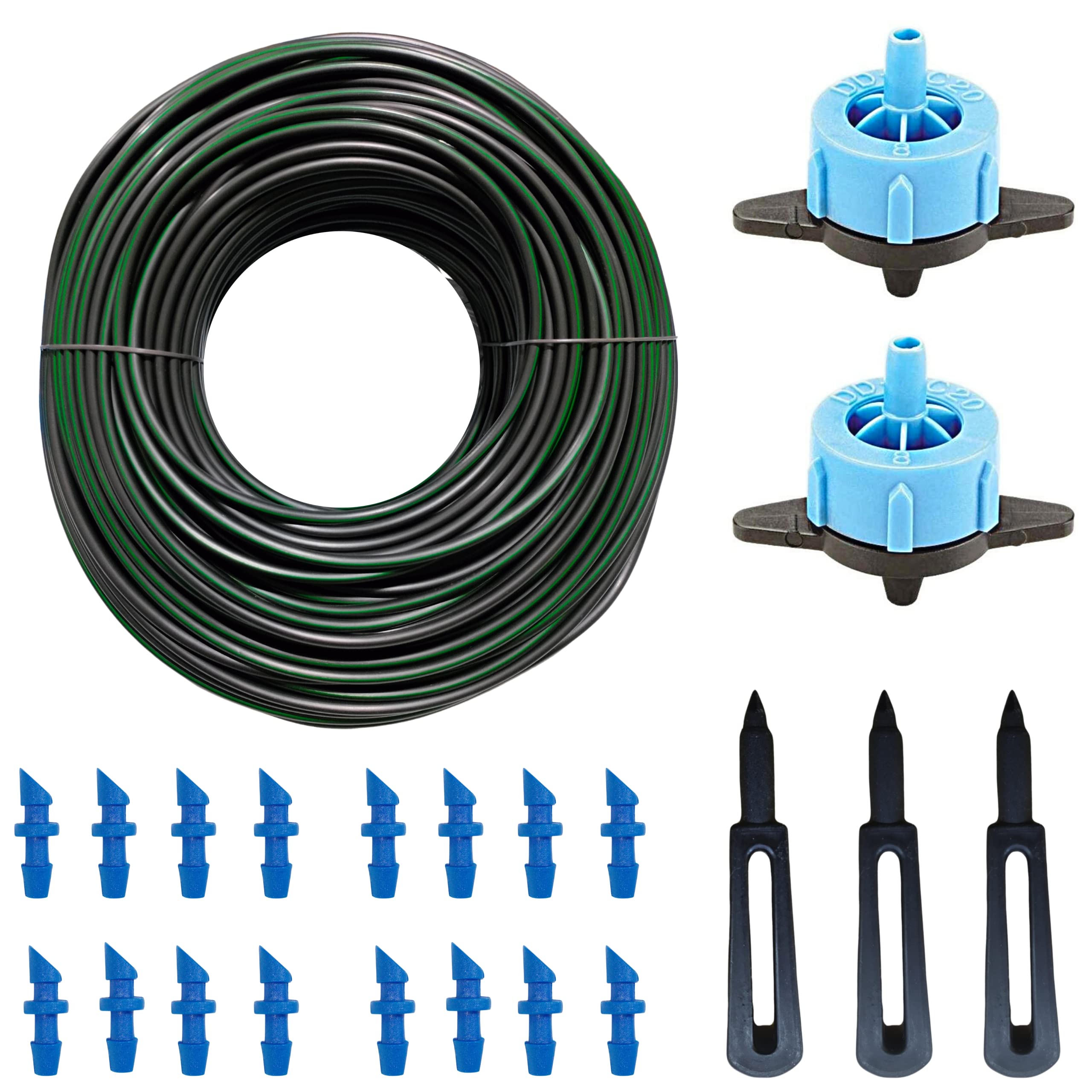 Grassland™ 4mm Micro Tube feeder line pipe Pin Connectors Punch Tool (Blue) Dripper Sprinklers 1/4 Inch Emitters Drip irrigation kits accessories lateral fitting (50m+100pin+50BlueDriper+2punch) (B0C1VX27S4) Amazon Price History, Amazon Price Tracker