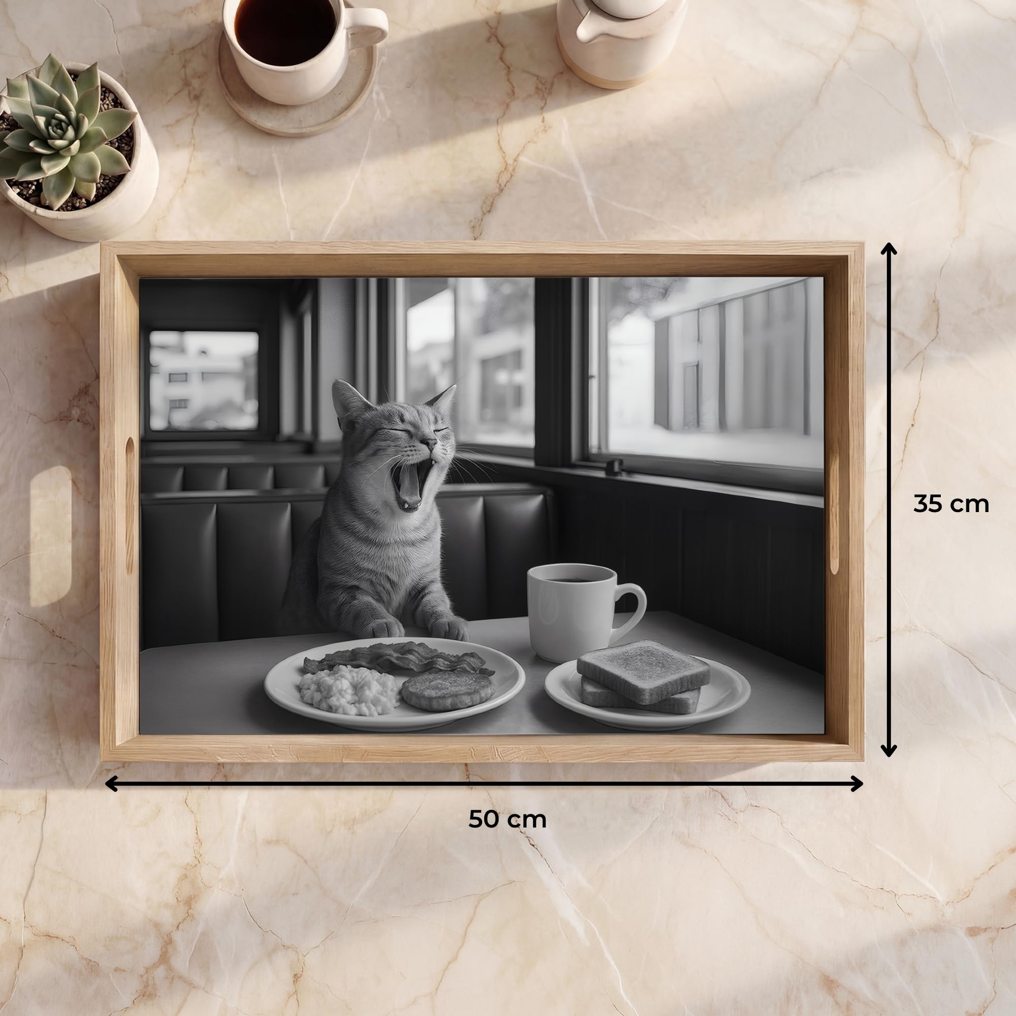 Plateau Bois Plateaux Service Decoratif Table Dejeuner Résistant
