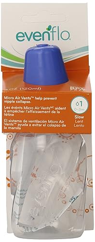 Evenflo Botella transparente clásica sin BPA, 4 onzas