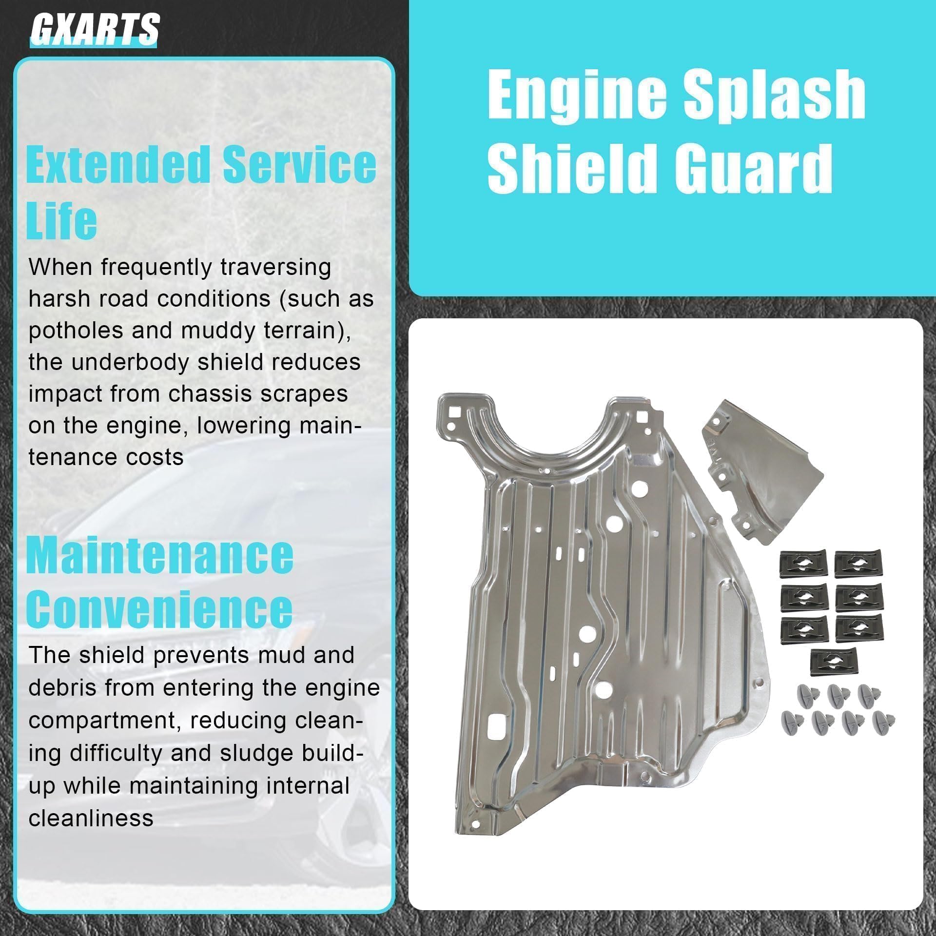AC片刃 SHIELD ホルダー Amazon.com: GXARTS 74116TVAA00 Engine Splash Shield Guard