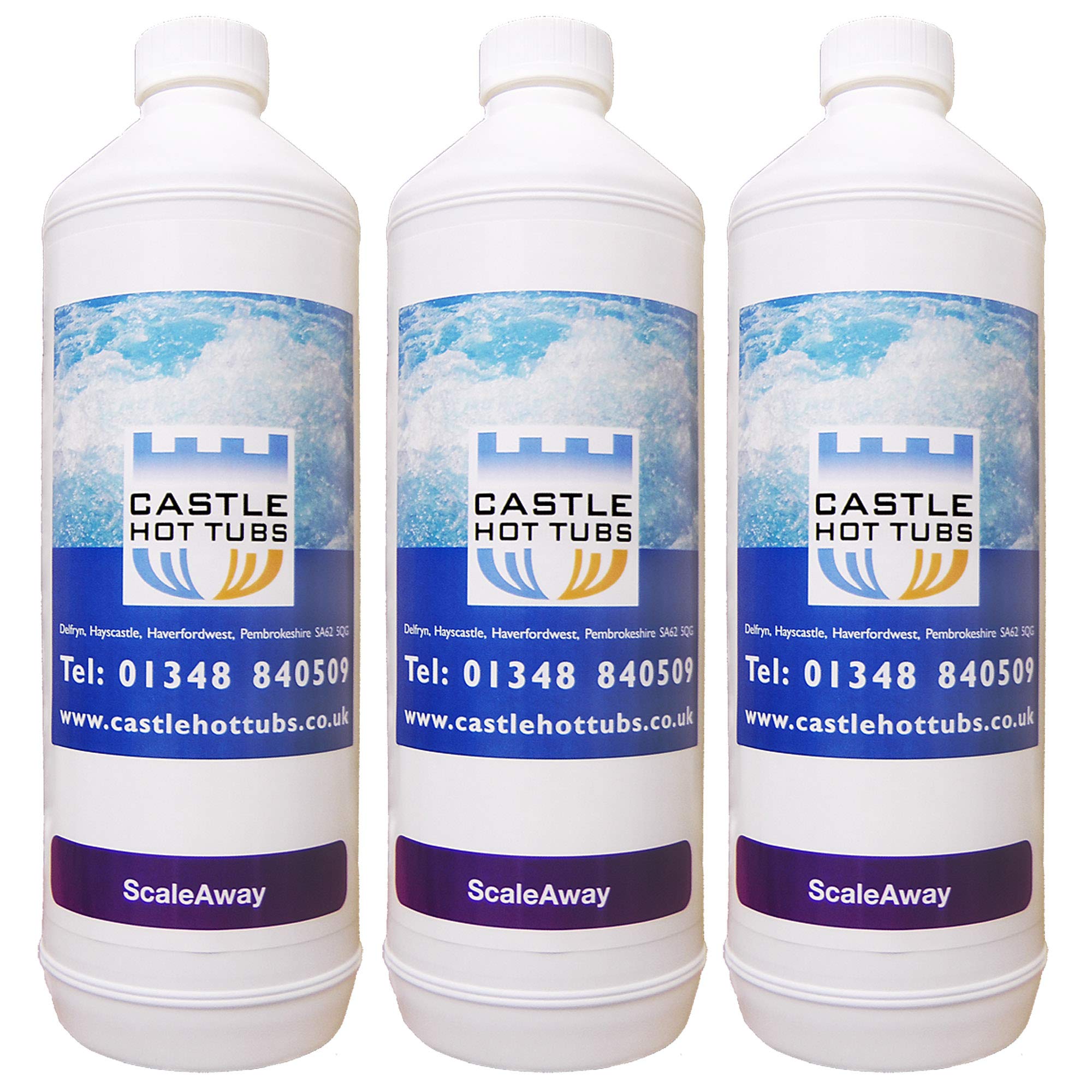 No Scale Away Hot Tub Spa REMOVE PREVENT SCALE Protect your Pump & Heater (3 x 1 Litre)