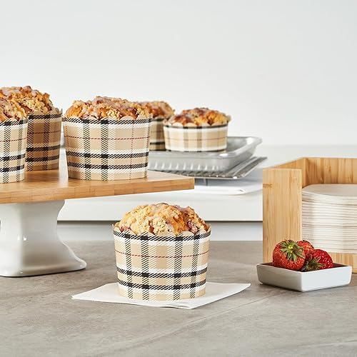 Miniatura 195 de Restaurantware Panificio Premium - Taza de papel Kraft de 10 onzas para hornear, tazas de papel para hornear, perfectas para magdalenas, cupcakes