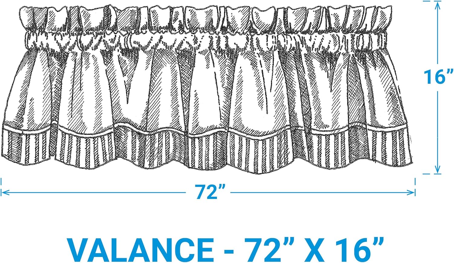 Park Designs Gatlin Lined Layered Valance 72" x 16", Rustic Plaid Multicolor Window Valances, Washable Light Filtering Window Dressings for Country Farmhouse Decor