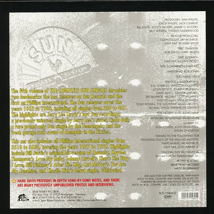 THE COMPLETE SUN SINGLES VOL.1 4CDボックス Various - SUN Records Box set: The Sun Singles Vol.1 (4-CD