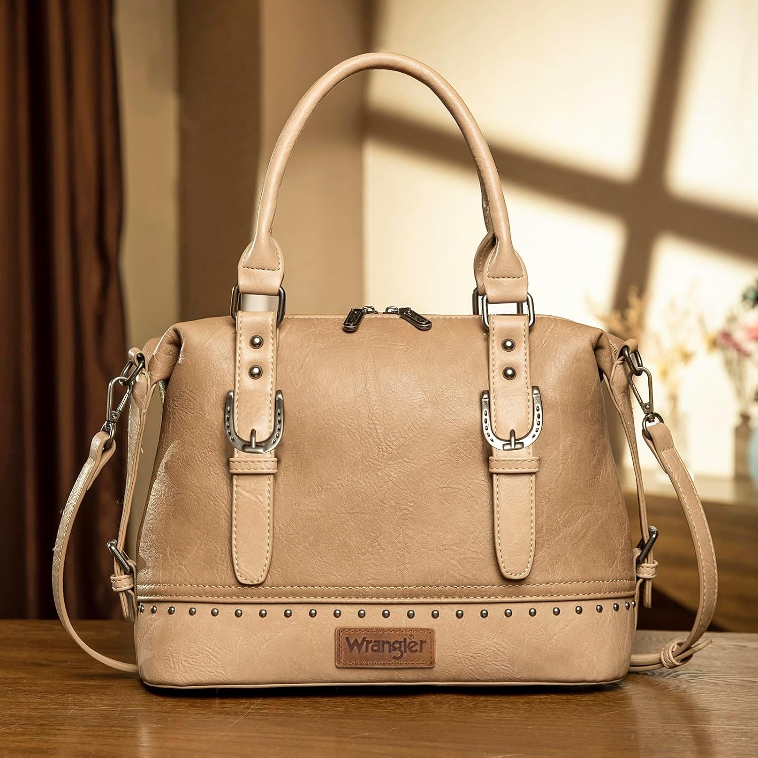 Wrangler Doctor Bag Top Handle Purse Hobo Shoulder Barrel Satchel Handbags for Women - Image 3