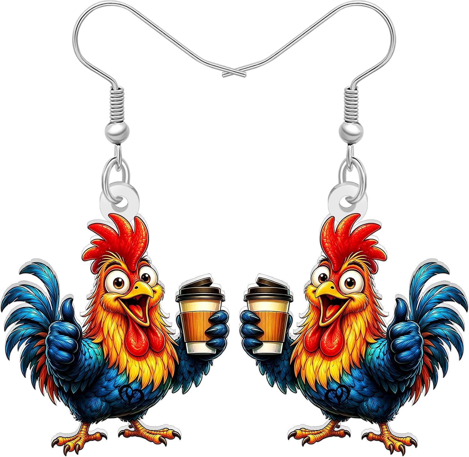 Novelty Chicken Earrings for Women Country Jewelry
