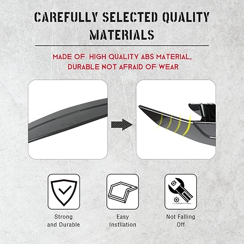 Miniatura 4 de KKoneAuto Alerón trasero universal de 52 pulgadas ajustable para maletero de carreras, estilo GT, alerón universal con aspecto de fibra de carbono,