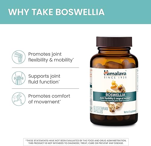 Miniatura 4 de Himalaya Boswellia, apoyo articular para movilidad y flexibilidad, promueve la preservación de tejidos, 250 mg, 60 cápsulas, suministro de 1 mes
