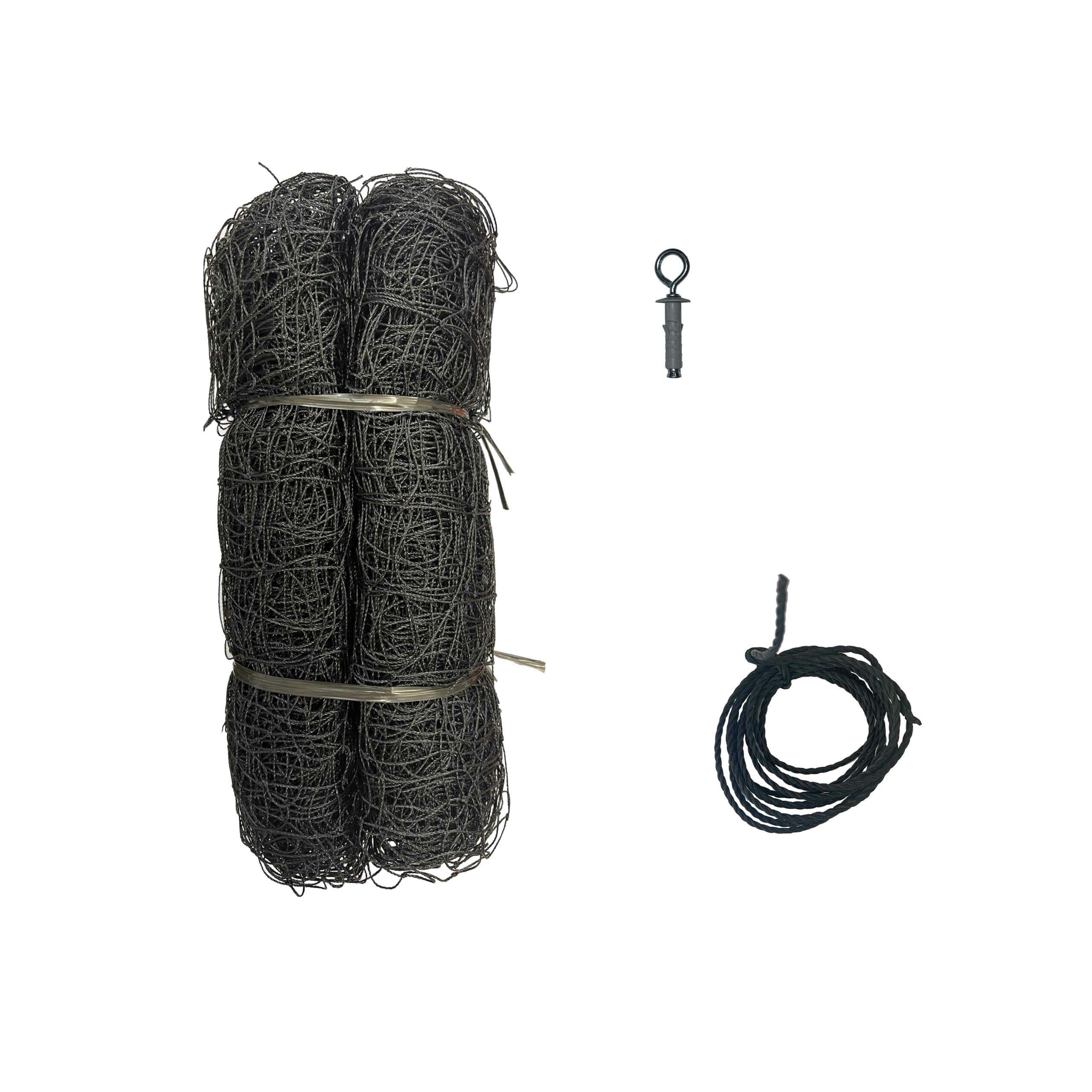 Kit Rete Anti Piccioni per Balconi 5x5 Nero – Rete in Maglia da 50 mm, Completa di Tasselli di Fissaggio e Corda – Protezione Efficace da Uccelli