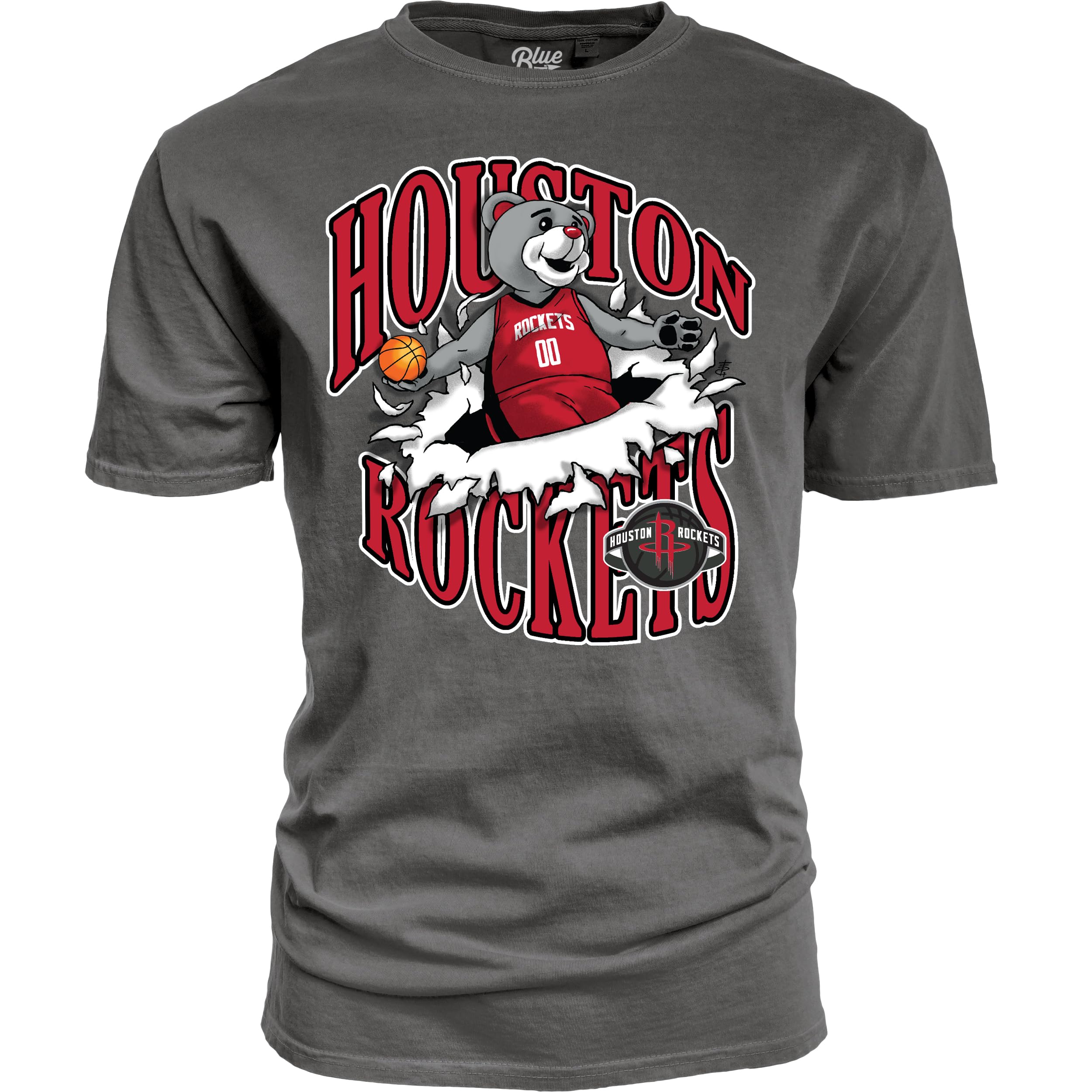 Blue 84 NBA Officially Licensed T-Shirt Ringspun Slam Mascot Black