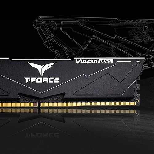 Miniatura 8 de TEAMGROUP T-Force Vulcan DDR5 64GB (2x32GB) 6000MHz (PC5-48000) CL38 Intel XMP 3.0 y AMD Expo Módulo de memoria de escritorio compatible Ram Negro